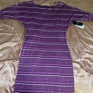 Guess Sylvia Striped Dress with 3/4 length sleeves. Size Medium NWT